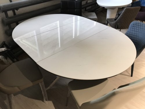 Стол обеденный Nicolas Cambridge Керамика Белый глянец MD000458