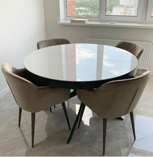 Стол обеденный Nicolas Cambridge Керамика Белый глянец MD000458