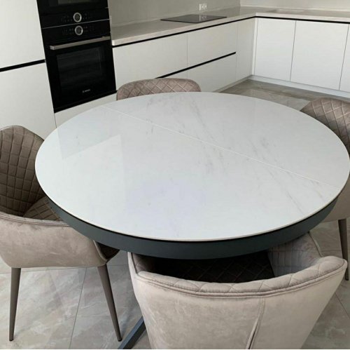 Стол обеденный Nicolas Cambridge Керамика Белый глянец MD000458