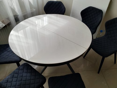 Стол обеденный Nicolas Cambridge Керамика Белый глянец MD000458