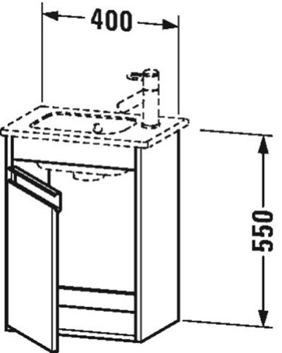 Тумба под умывальник Duravit Ketho KT6417R2222