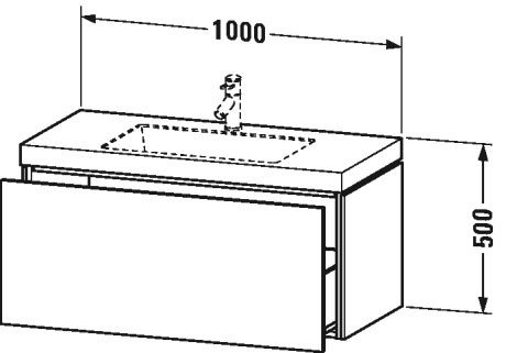 Тумба с умывальником Duravit Vero Air LC6918O7272