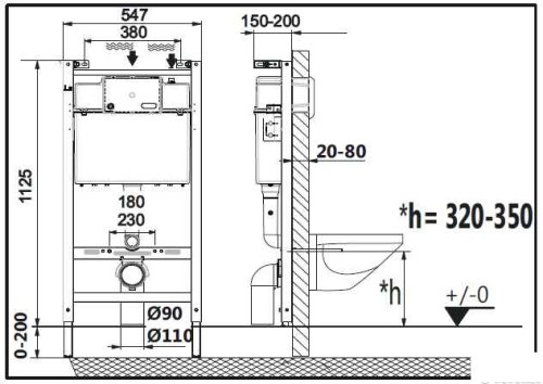 Набор инсталляция Roca Active с унитазом Roca Gap Rimless A893104120