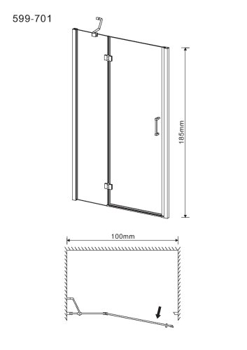 Душевые двери Eger 599-701