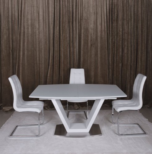 Стол обеденный Nicolas DETROIT белый MD000057 + Набор посуды Vinzer Culinaire 89030 (6 предметов)