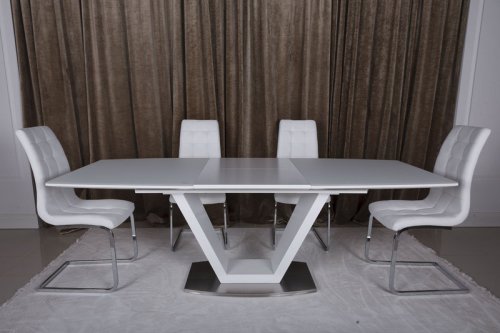 Стол обеденный Nicolas DETROIT белый MD000057 + Набор посуды Vinzer Culinaire 89030 (6 предметов)