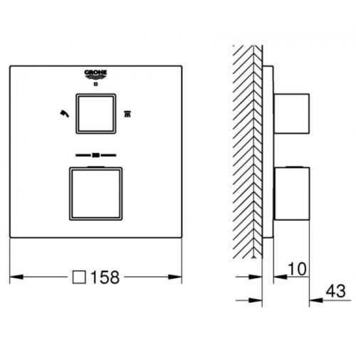 Смеситель Grohe Grohtherm Cube 24154000