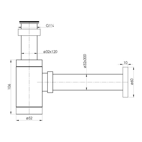 Сифон для умывальника Imprese Hydrant ZMK031806600