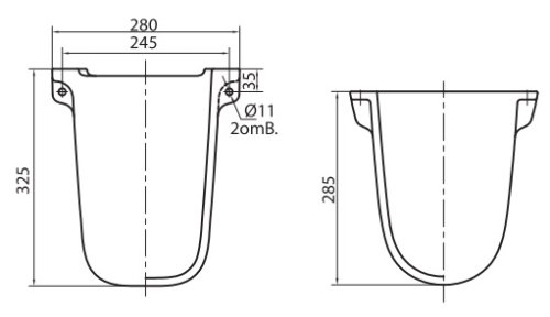 Полупьедестал Kolo Runa L87100000