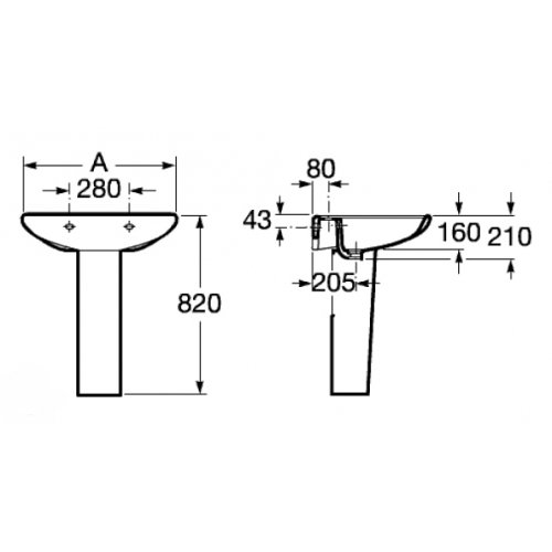 Пьедестал Roca Meridian-N A337240000