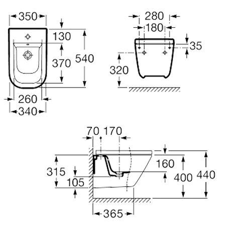 Набор инсталляция Roca Pro с биде Roca Gap A890071000+A357475000
