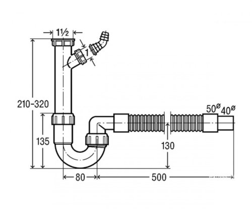 Сифон для кухонной мойки Viega 101633