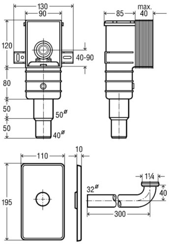 Сифон для умывальника Viega 553760