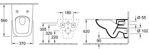 Подвесной унитаз Villeroy&Boch Joyce DirectFlush 5607HR01