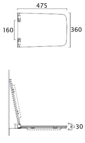 Крышка+сидение Azzurra Tulip TUL1800/F shiny white