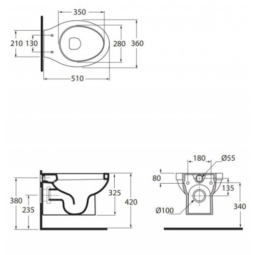 Кришка + сидіння Azzurra Cult XCU1800 / F shiny white