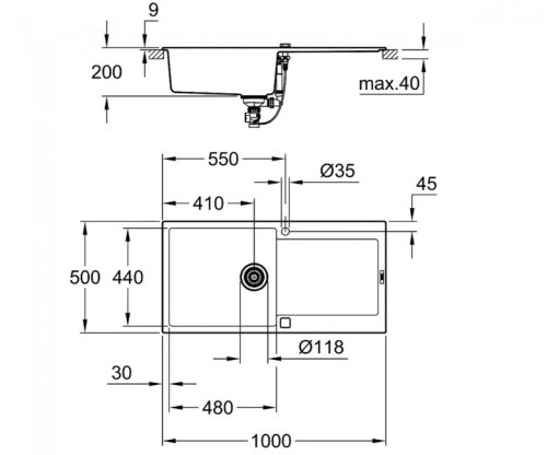 Кухонна мийка Grohe Sink K500 31645AP0