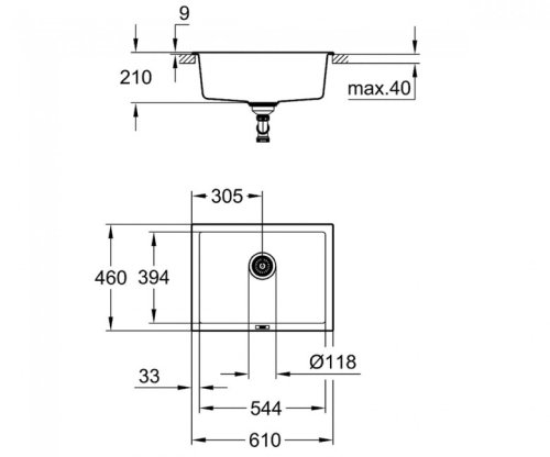 Кухонная мойка Grohe Sink K700 Undermount 31655AP0