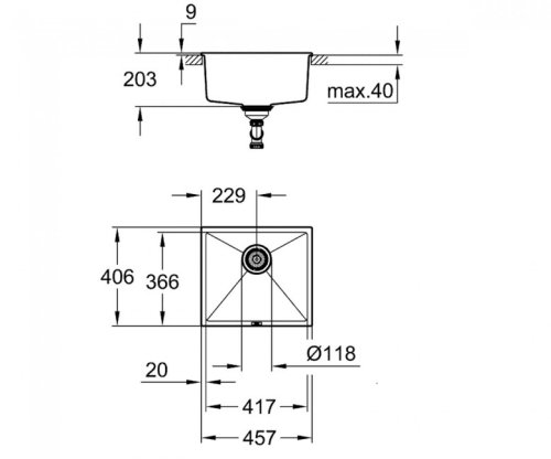Кухонная мойка Grohe Sink K700 Undermount 31653AP0