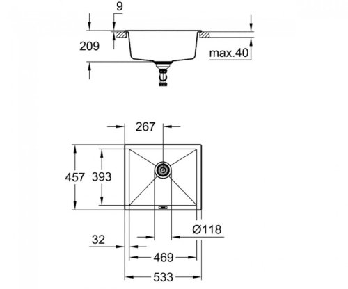 Кухонная мойка Grohe Sink K700 Undermount 31654AP0