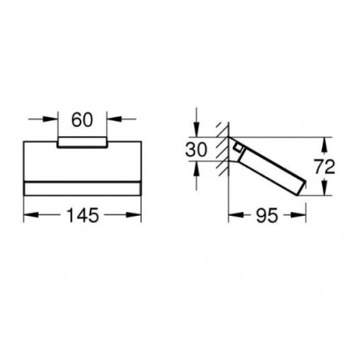 Держатель туалетной бумаги Grohe Selection Cube 40781000