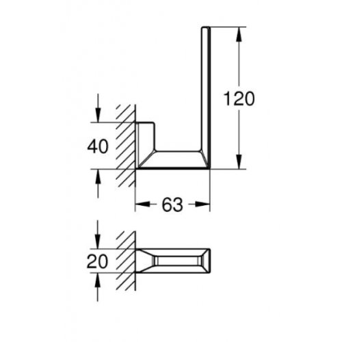 Тримач туалетного паперу Grohe Selection Cube 40784000