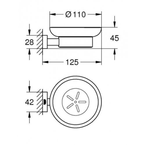 Мыльница Grohe Essentials Cube 40754001