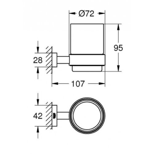 Стакан Grohe Essentials Cube 40755001