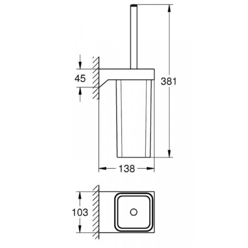 Ершик туалетный Grohe Selection Cube 40857000