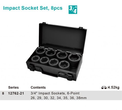 Набір головок ударних Whirlpower 1276-0408 (8 предметів)