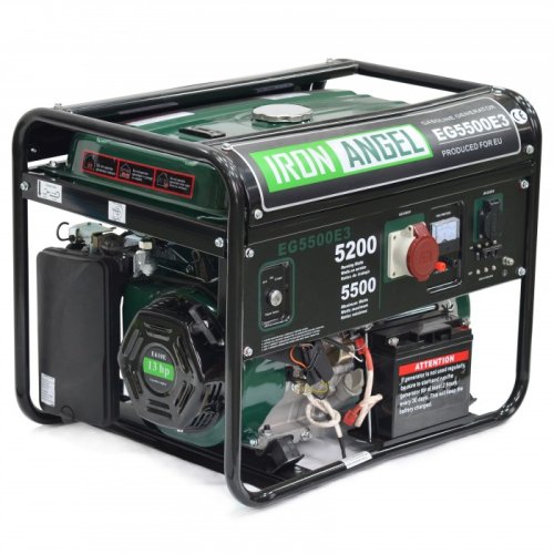 Бензиновый генератор Iron Angel EG 5500 E3 ATS (3 фазы)