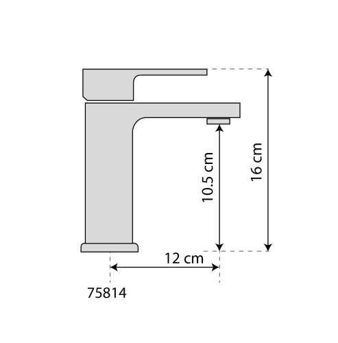 Смеситель для умывальника FALA RETRO BLACK 3 75814