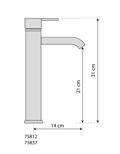 Змішувач для умивальника FALA RETRO BLACK 2 75812