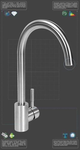 Смеситель для кухни FALA STEELY 1 75716