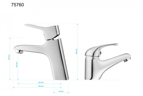 Смеситель для умывальника FALA Soria 75760