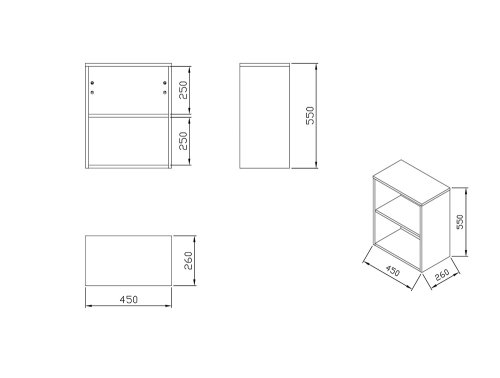 Тумба Ravak SB Natural 450 Белый (X000001055)