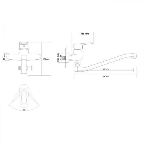 Набор смесителей Rozzy Jenori Narciz Z100-1-9A
