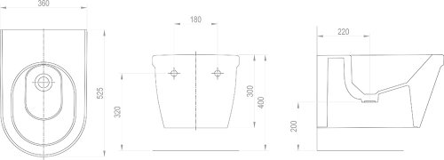 Биде Ravak Chrome (X01450)