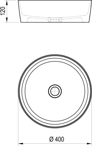 Умывальник Ravak Uni 400 Slim (XJX01140002)