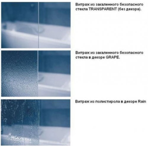 Двери для ванны Ravak AVDP3-120 белый+Rain (40VG010241)