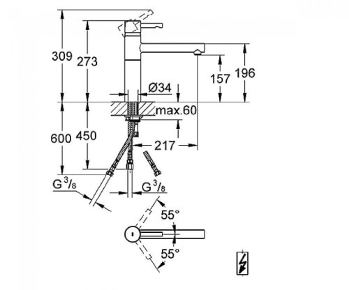 Смеситель для кухни Grohe Essence 32107000