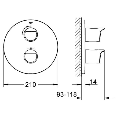 Змішувач прихованого монтажу Grohe Grohtherm 2000 19354001