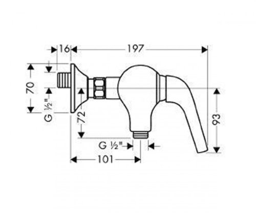Змішувач для душу Hansgrohe Axor Terrano 37600000