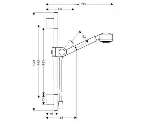 Душевой набор Hansgrohe Axor Arco 27985000