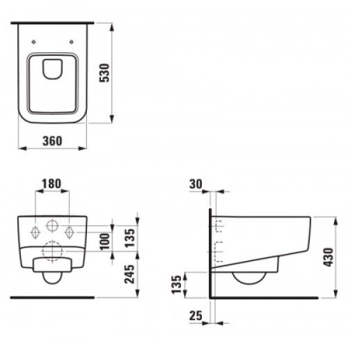 Подвесной унитаз Laufen Pro S Rimless H8209620000001