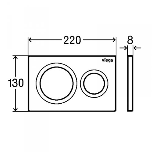 Клавиша смыва Viega Prevista Visign for Style 20 773793 альпийский белый