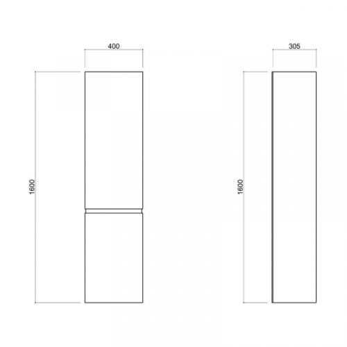 Пенал Q-tap Albatross WHI PP1600DR (QTALBWHIPP1600DR)