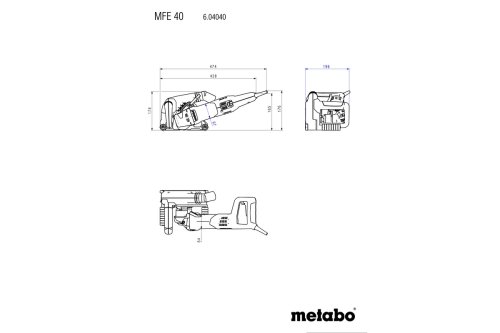 Штроборез Metabo MFE 40 + 2 алмазных диска + алмазный фрезеровальный диск 20 мм