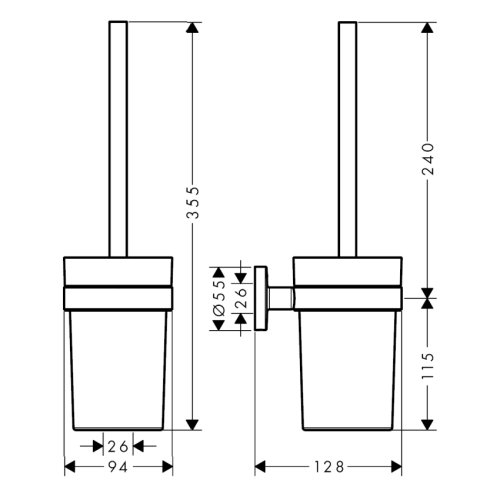 Ершик для унитаза Hansgrohe Logis 41722000