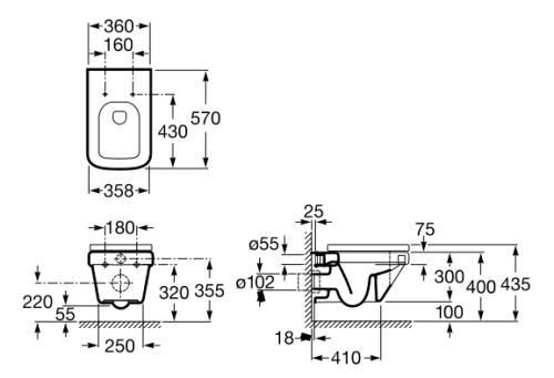 Унитаз Roca Dama-N A346787000